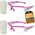 HTS HUNTERSKY Super Flexible Lightweight Anti Fog Wrap-Around U6 Clear Shooting Safety Glasses with ANSI Z87.1 Scratch Resist