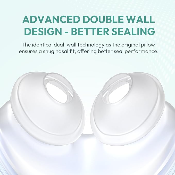 3 Packs Replacement Nasal Pillow Cushion for ResMed AirFit P10, Ultra-Soft Silicone, Better Sealing, Minimize Leakage, Reduce Pressure Points, CPAP Supplies Accessories, Size Small