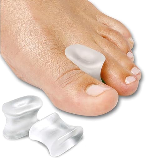 NatraCure Gel Toe Spacers - Helps with Bunions, Corns, Blisters, Rubbing & Overlapping Toes - Toe Separators for Women & Men to Correct Toes - 2 Pack
