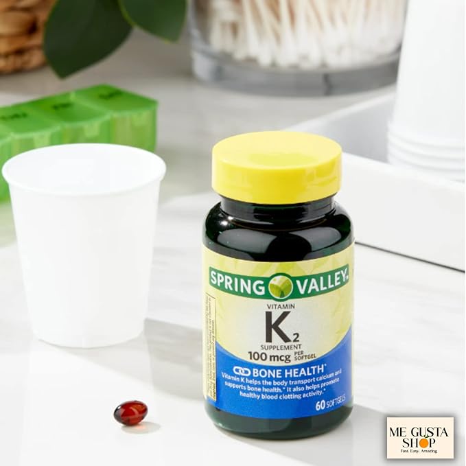 Spring Valley Vitamin K2 100 mcg, 60 Softgels Includes Pill Organizer