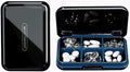 DUBSTAR Travel Pill Organizer Moisture Waterproof Small Pill Box for Pocket Purse 6 Compartments Portable Pill Case Medicine Vitamin Holder Container,Black