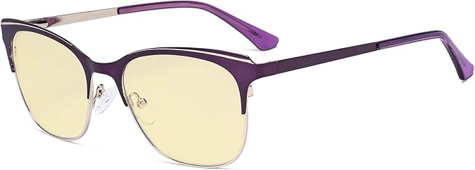 Eyekepper Blue Light Glasses - Square Digital Eyeglasses for Women Blocking Computer Screen UV Rays