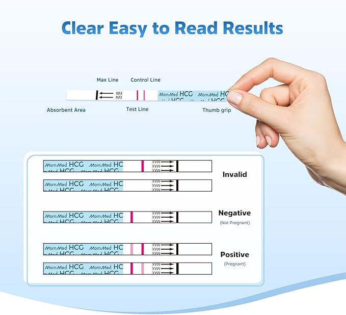 MomMed Pregnancy Test, 30 HCG Pregnancy Test Strips for Early Detection, Over 99% Accurate, 30 Free Urine Cups, Bulk Pregnancy Tests for Home Use, Pruebas de Embarazo