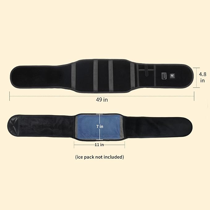 Heated Waist Belt - Cordless Heating pad for Back Pain Relief Lower Back,Electrical Heating Rechargeable Battery Powered