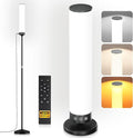 Light Therapy Lamp 10000 Lux Happy Therapy Light with Remote, 2-in-1 Pedestal to Tabletop Full Spectrum Daylight Lamp with Adjustable Color/Brightness/Timer, Memory Function,36W, Dull Black