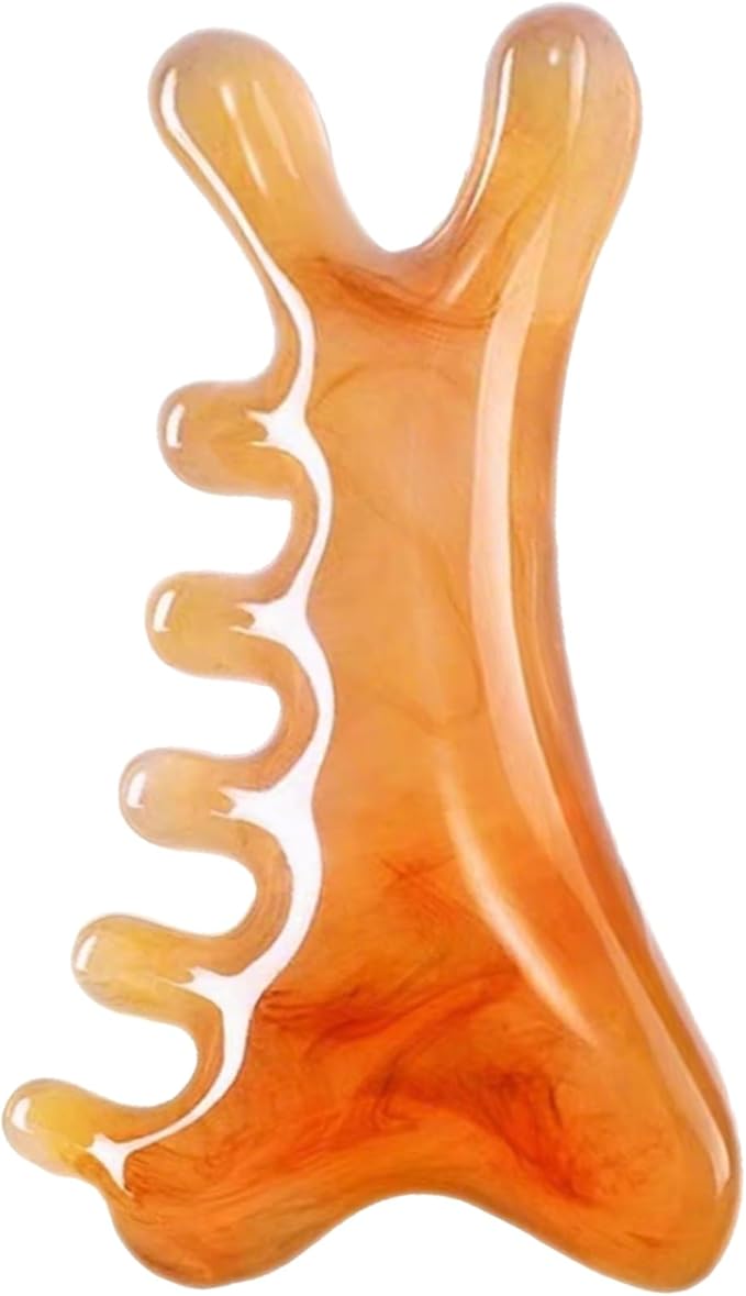 Multi-Functional Manual Massage Tool, Suitable for The Face, Eyes, Head and Neck. It is Used to Reduce Wrinkles, Shape The Jawline and Reduce Swelling. Skin Care Tool (Orange)