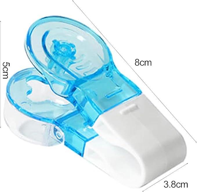 1pc Blue Portable Pill Taker, Tablets Pills Blister Pack Opener Assistance Tool,Travel Pill Taker,Small Storage Box Medication and Pill Dispenser,Individuals with Weak Pill Organizers Medication Aids