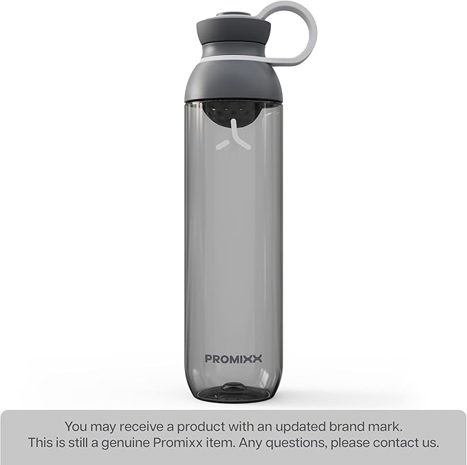 Promixx FORM Water Bottle - Premium Large Water Bottles for Hydration, Infusions and Supplements - Lifetime Durability, Leakproof Water Bottle BPA Free - 26oz / 760ml, Graphite Gray