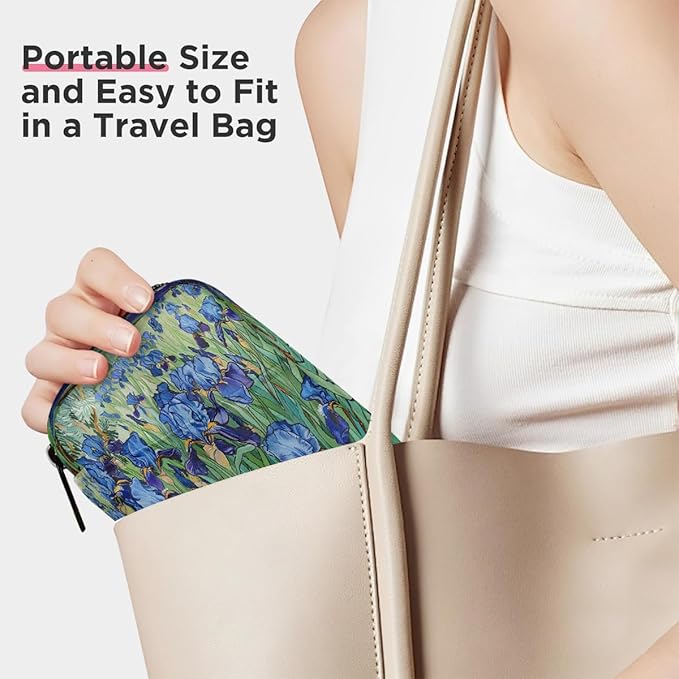 Plant Flower Beauty Pill Case Travel Pill Organizer Weekly 7 Day Portable with Zipper Medicine Box Pill Case for Vitamins, Birth Control,Fish Oils,Medication, Supplements