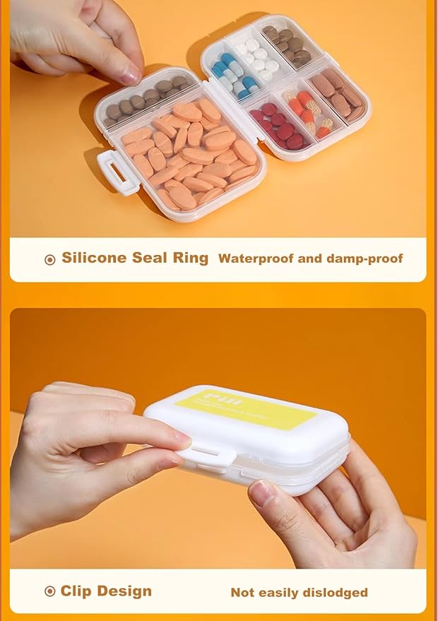 Weekly 7 Day Pill Organizer, Travel Pill Box, Pill case, Medicine Organizer, Pill Container, Pillbox 7 Day, Pill Dispenser, Medication Organizer, Pill Organizer Weekly