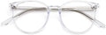 Blue Light Blocking Glasses for Women and Men, Round Frame Computer Gaming Anti Eyestrain & UV Glare RF6213 (Clear)