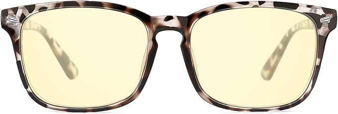 TIJN Blue Light Blocking Glasses for Women Men Clear Frame Square Nerd Eyeglasses Anti Blue Ray Computer Screen Glasses