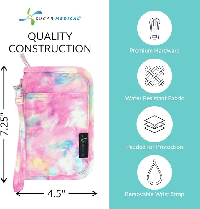 Sugar Medical Diabetes Supply Case | Medical Supplies Travel Bag | Glucose Meter Organizer | Diabetic Care Products | Glucometer Kit (Dream)