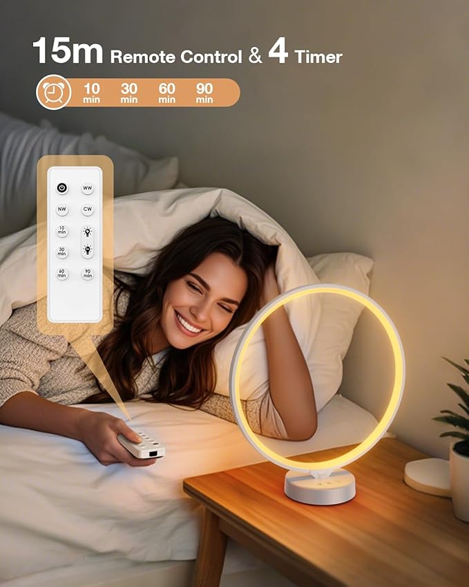 Sun Lamp 10000 Lux Light Therapy Lamp, UV-Free with Remote Control, 3 Color Temperatures, 4 Bright Levels & Timer, Seasonal Sunlight for Home, Office
