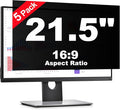 [5 Pack] 21.5 Inch Computer Privacy Screen Protector for 16:9 Widescreen Monitors-Anti-Glare & Blue Light Filter, Anti-Spy Film,Reduces Eye Strain (Fits Most Desktop Screens)