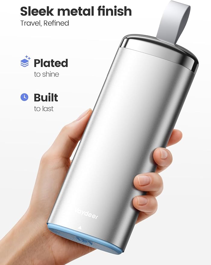 Vaydeer Metal AM/PM Pill Organizer with Built-in Desiccant Compartment, 7 Day Weekly Pill Box, Airtight Moisture-Resistant Seal, Travel Pill Case for Medication & Supplements (Silver)