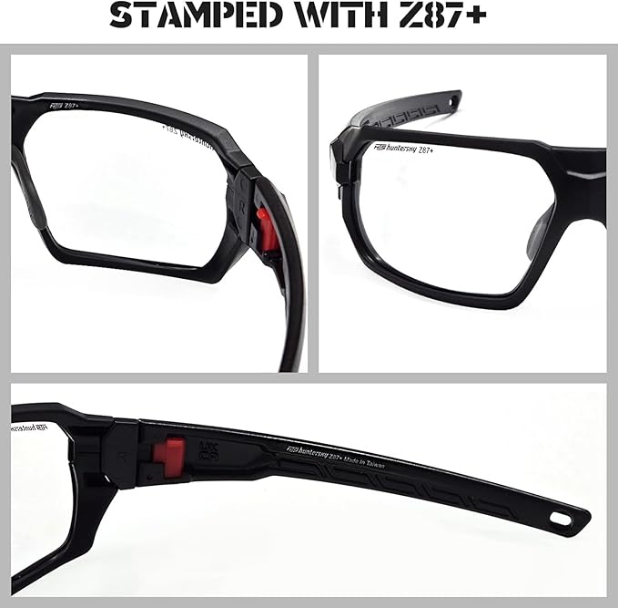 HTS HUNTERSKY Ballistic Tactical ANSI Z87.1+ Impact Protection Anti Fog Shooting Glasses Military Grade Airsoft Range