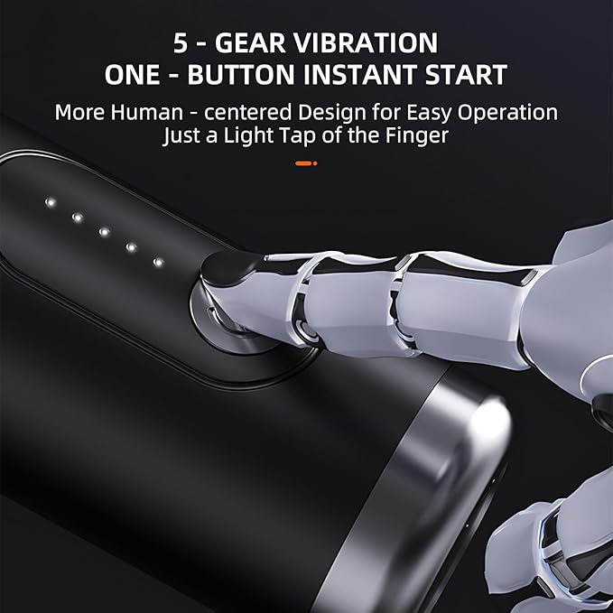 Fast Release Therapy Massager 2025 New - Handheld Deep Tissue Massage Gun, 360° Rotating Bead, 5 Speed Vibrating Muscle Massager for Full Body Relief, Trigger Point Therapy Tool Portable
