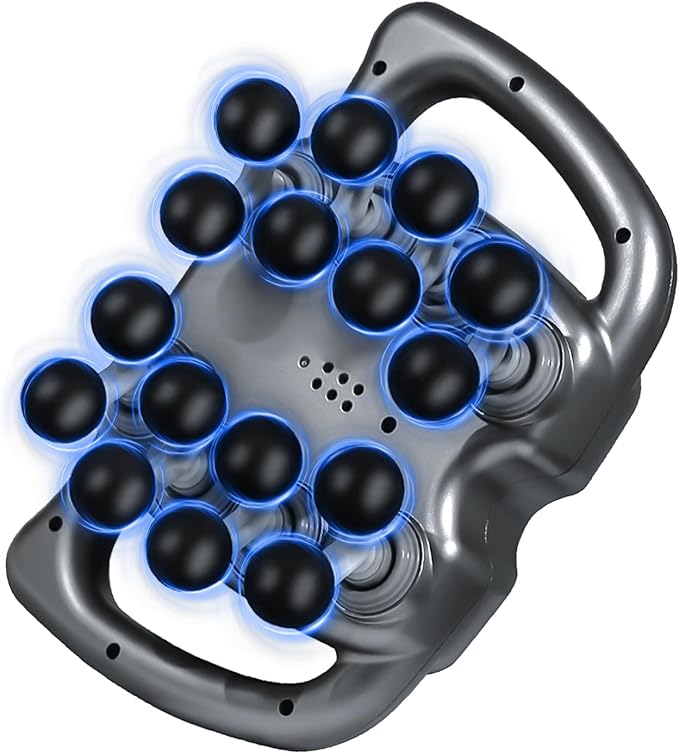 Massage Gun Deep Tissue, 16 Head Percussion Massager with 9 Modes & 99 Speeds, 22800 RPM Quad Motor Muscle Massager for Back Neck Shoulder Legs, Quiet Type-C Rechargeable, Gift for Men Women
