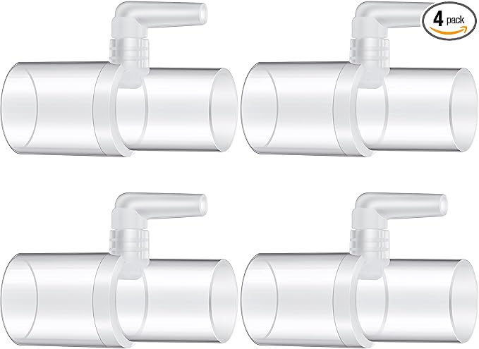 4 Pack Oxygen Enrichment Adapter, Oxygen Adapter Enrichment Port Connector fits CPAP Tubing Hose, Medical Grade Universal CPAP Tube Connector Compatible with Heated and Non Heated Tube