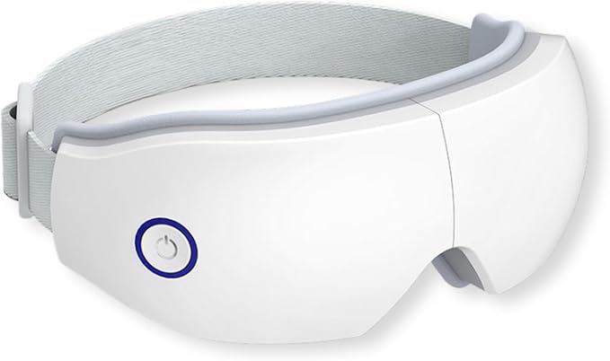 ME JO Eye Massager with Heat and Cooling – Eye Strain Relief – Birthday Gifts, Eye Mask for Dry Eyes, Sleep & Stress Relief for Women, Men, Mom & Dad