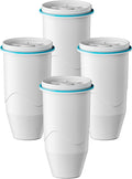 Replacement for Zero Water Pitchers and Dispenser ZR-001 ZR-004 ZP-006 ZR-017, Five-Stage Filter System, Reduce Lead, Chromium, PFOA/PFOS by GAMOTH, 4 Count