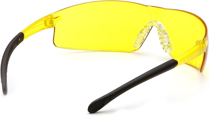 Pyramex Provoq Safety Eyewear Blue Mirror Lens Black Temples