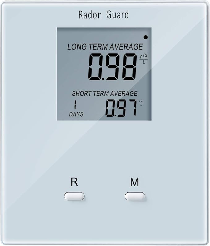 Home Radon Detector, Portable Radon Meter, Elifecity Long and Short Term Home Radon Monitor, Battery-Powered, Easy-to-Use