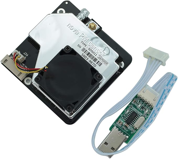 DEVMO PM Sensor SDS011 High Precision PM2.5 Air Quality Detection Sensor Module Super Dust Sensors Digital Output Compatible with Ar-duino