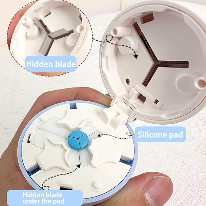Pill Cutter 1/3 Pill Splitter for Small and Large Pills with Stainless Steel Blade for Cutting Pills in one Third or Half, Portable Pill Organizer, Ideal for Cutting Tablets, Vitamins