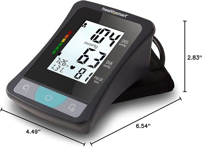 HealthSmart Digital Select Arm Blood Pressure Monitor with Automatic Upper Arm Cuff that Displays Blood Pressure, Pulse Rate and Irregular Heartbeat, Stores up to 120 Readings for 2 Users