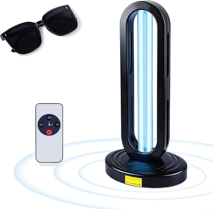 UV Light Sanitizer with Radar,Ozone Free Ultraviolet Light Sanitizer for Room,Home Disinfection Device,UVO Lamp with Remote Control,15/30/60 Minutes Timer