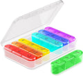 3 Times a Day Pill Organizer - 7 Day Portable Weekly Pill Box, Travel Pill Case with Snap-Locked Compartments, BPA-Free for Vitamins & Medication(Clear)