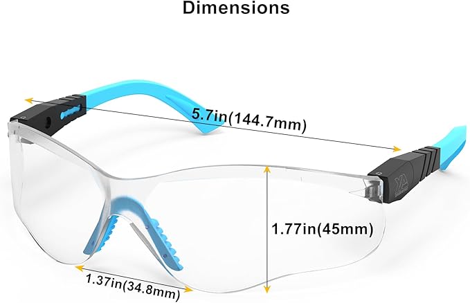xaegistac Shooting Glasses Anti-fog Shooting Range Eye Protection, Adjustable Safety Glasses with Zipper Hard Case