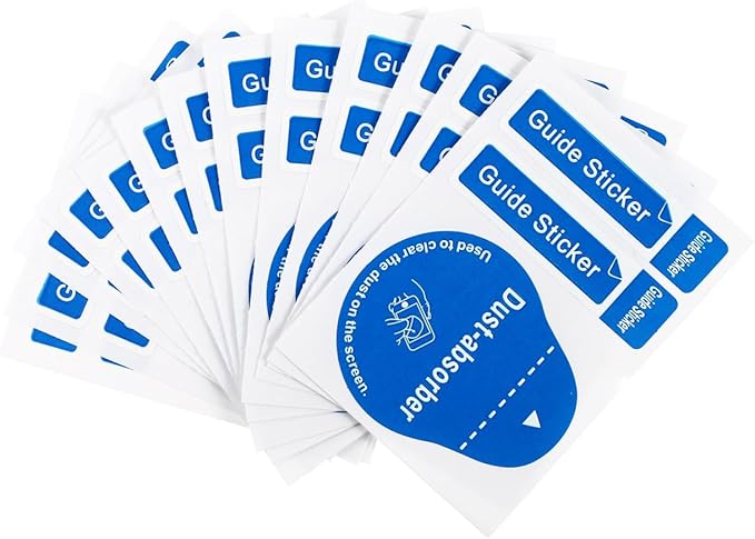 Uonlytech 400Pcs LCD Screen Dust Removal Stickers Phone Dedust Sticker Tablet Cleaning Decals High-Grade Material Portable Convenient Effectively Removes Fingerprints