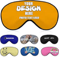 Customizable Sleep Masks Soft Blackout Comfortable Flexible Reusable, Custom Sleep Mask for Man Woman Kid, Custom Blindfold Long Flight Must-Haves, Dorm Room Essentials,#Orange