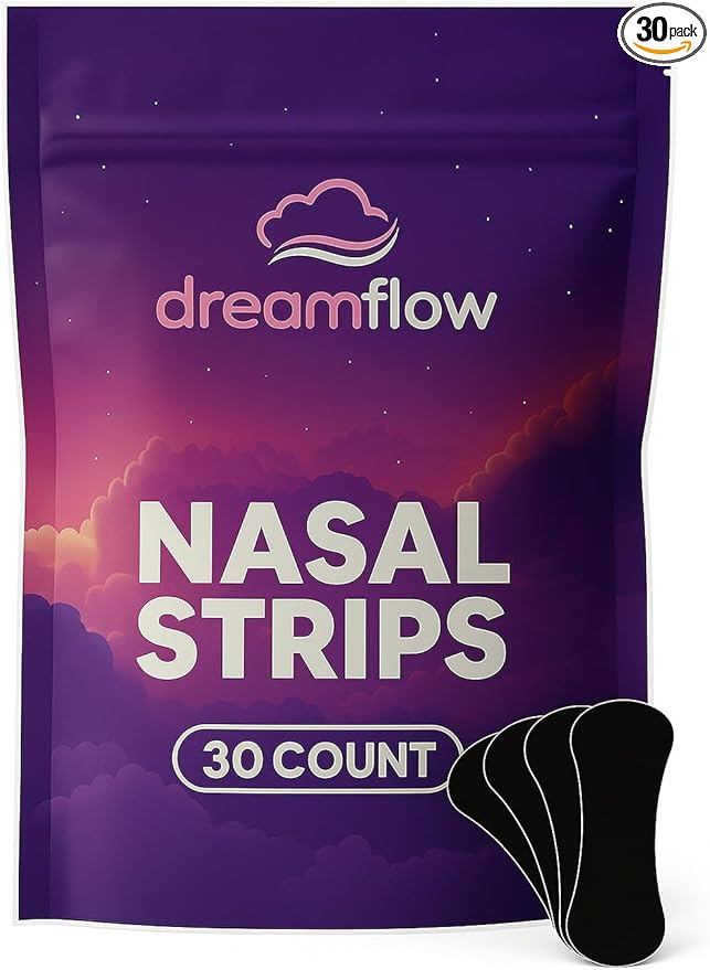 Nasal Strips for Deep Sleep - Lightweight Comfortable Nose Tape with Strong Easy-Grip Adhesive for Painless Removal - Hypoallergenic Latex-Free Nose Strips for Breathing & Snoring Relief