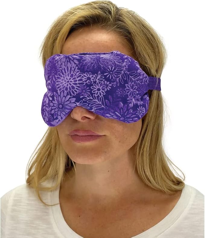 Nature Creation Lavender Aromatherapy Sleeping Eye Mask Pillow - Relaxation, Yoga and Stress Relief Cold Therapy Eye Masks for Women & Men - Purple Flowers (Pack of 1)
