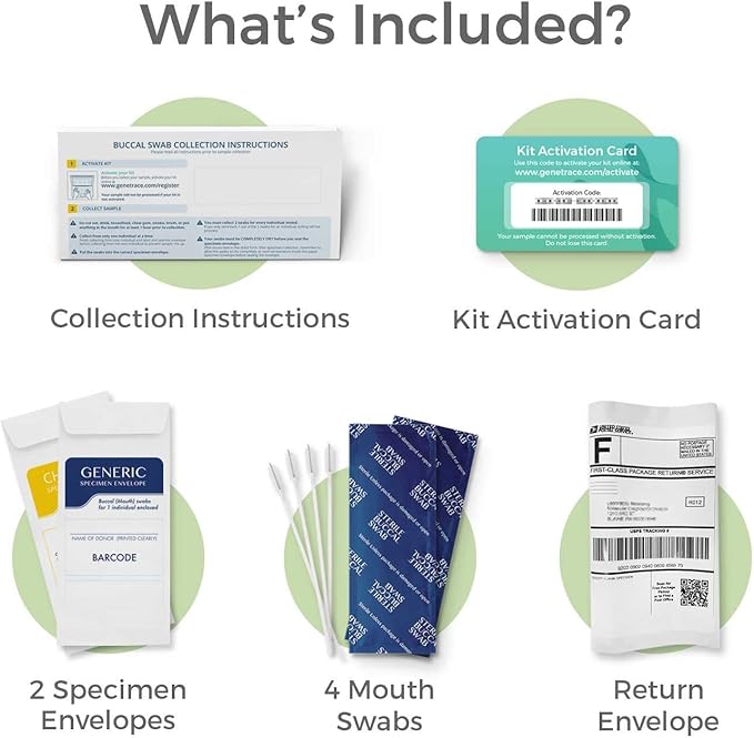 DNA Aunt/Uncle Test - at-Home Collection Kit for Avuncular Testing - Lab Fees & Shipping Included - Results in 1-2 Days