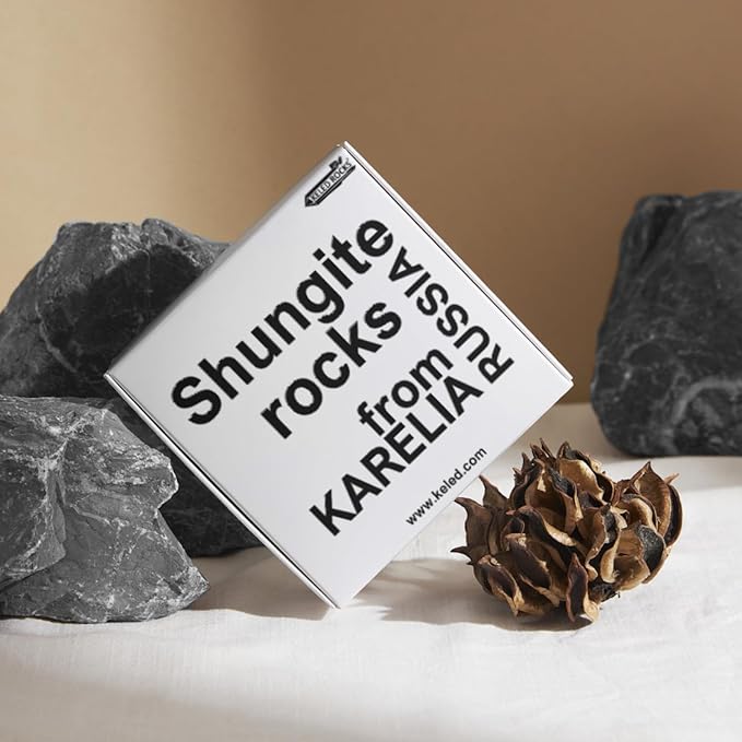 Shungite Stickers for Cell Phone Protection - Harmonizing Shield Defense - Wearable Type II Shungite Crystal - Round Large - Qty: 6 pcs Pack
