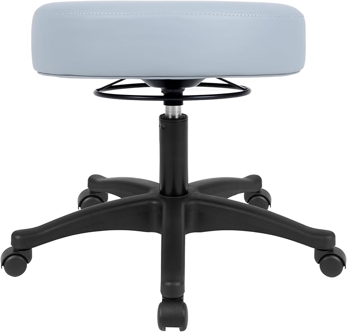 TAKE UR SEAT® All-Purpose Stools with Adjustable Seat and Easy Clean Performance Fabrics for Cleanroom Lab Medical Office Classroom Shop Garage Spa Massage Tattoo (17" Gray)
