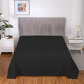 GLUYOHEY Grounding Flat Sheet Full Size (81"x96") Conductive Silver Fiber Earthing Bed Sheets with Grounded Cord Reconnect with Earth’s Energy for Better Sleep and Enhanced Wellness, Black