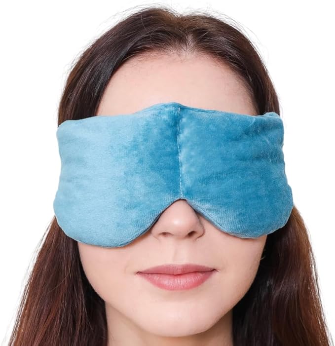 Heated Eye Mask for Dry Eyes - Microwavable Moist Heat Eye Compress for Stye Relief, Warm Eye Compression Pad for Dark Circles, Puffy Eyes & Dry Eye Therapy, Reusable Heating Eye Mask