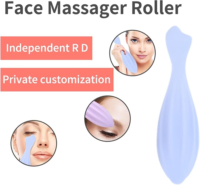 Face Roller, Silicone Skin Care Beauty Lifting Contouring Silicone Face Massage Face Roller