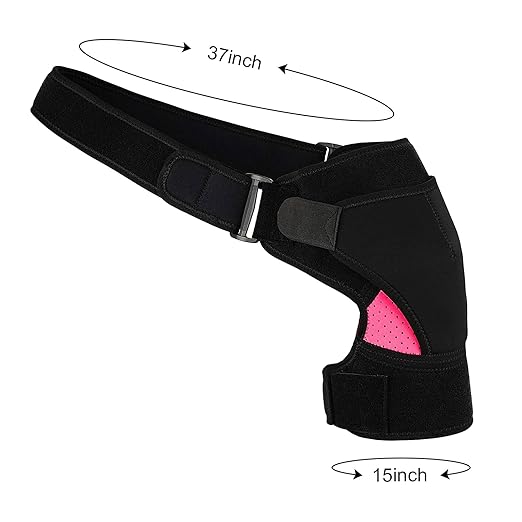 Shoulder Support Brace Rotator Cuff Pack Wrap Hot/Cold Ice Gel Pack Shoulder Heating Pad Shoulder Sling Ice Bag for Injuries Sprains Fractures Adjustable Compression Sleeve