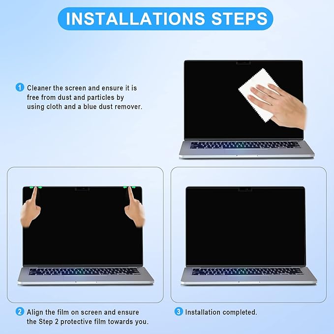 ZOEGAA MacBook Pro 16 inch Privacy Screen 2021~2026, Magnetic Privacy Screen MacBook Pro 16 inch M1, M2, M3, M4, M5, Pro, Max Chip, Removable Laptop Privacy Screen and Anti-Glare Protector