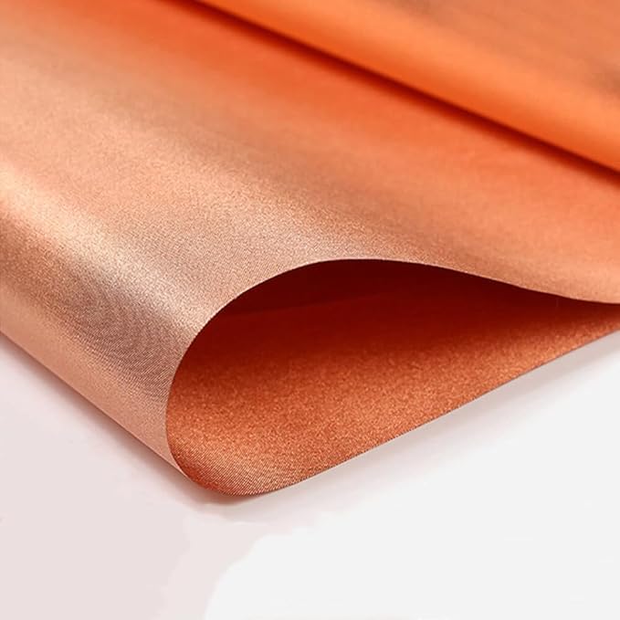 Amradield Pure Copper Faraday Fabric Cloth 39"x43" for WiFi Cell Bluetooth GPS Grounding Mobile Phone Copper Fabric Material Reduce Harmful Signals Protection Certified Healthy DIY Material