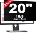 [2 Pack] 20 Inch Computer Privacy Screen Protector for 16:9 Widescreen Monitors-Anti-Glare & Blue Light Filter,Anti-Spy Film,Reduces Eye Strain(Fits Most Desktop Screens)