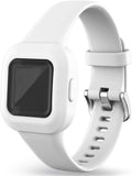 FitTurn Band Compatible with Garmin vivofit jr. 3 Bands Kids Replacement Accessory Soft Silicone Band 130-175mm Size for vivofit jr 3 Fitness Tracker Ages 4+ for Kids Wristbands (White)
