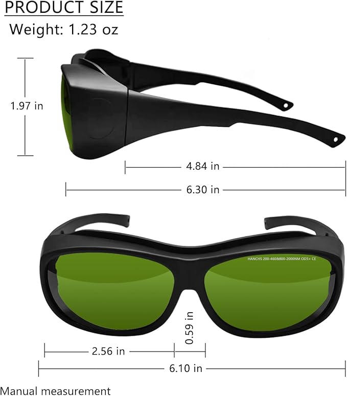 Laser Safety Glasses Red Light Therapy Goggles UV Blocking Laser Glasses for Laser Cosmetology Operator Eye Protection